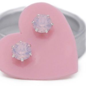 JoJo Loves You Pink Opal Bling Earrings